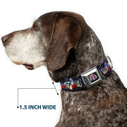 Grateful Dead Seatbelt Buckle Pet Collar | Dave's Picks Skeleton Art (Steal Your Face Buckle)