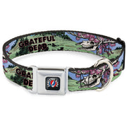 Grateful Dead Seatbelt Buckle Pet Collar | Dave's Picks Vol. 9 Art (Steal Your Face Buckle)