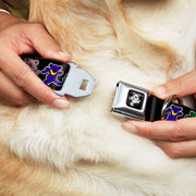 Grateful Dead Seatbelt Buckle Pet Collar | Rainbow Dancing Bears (Dancing Bear Buckle)