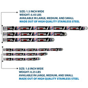 Grateful Dead Seatbelt Buckle Pet Collar | Stars & Stripes + Text (Steal Your Face Buckle)