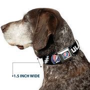 Grateful Dead Seatbelt Buckle Pet Collar | Stars & Stripes + Text (Steal Your Face Buckle)