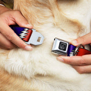 Grateful Dead Seatbelt Buckle Pet Collar | Steal Your Face + Large Lightning Bolt (Steal Your Face Buckle)