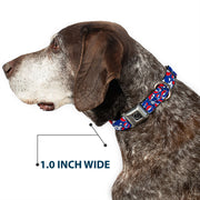 Grateful Dead Seatbelt Buckle Pet Collar | Steal Your Face Stacked (Steal Your Face B/W Buckle)