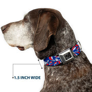 Grateful Dead Seatbelt Buckle Pet Collar | Steal Your Face Stacked (Steal Your Face B/W Buckle)