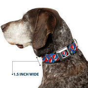 Grateful Dead Seatbelt Buckle Pet Collar | Steal Your Face Stacked (Steal Your Face Buckle)