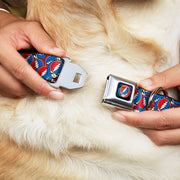 Grateful Dead Seatbelt Buckle Pet Collar | Steal Your Face Stacked (Steal Your Face Buckle)