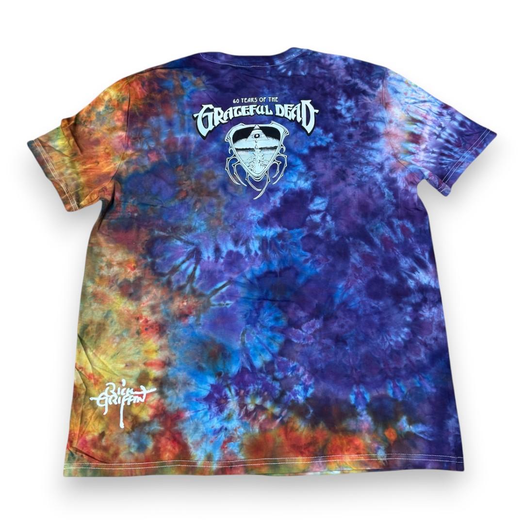 Grateful Dead Skull & Top Hat Tie Dye T-Shirt by Rick Griffin