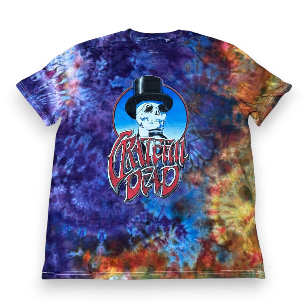 Grateful Dead Skull & Top Hat Tie Dye T-Shirt by Rick Griffin