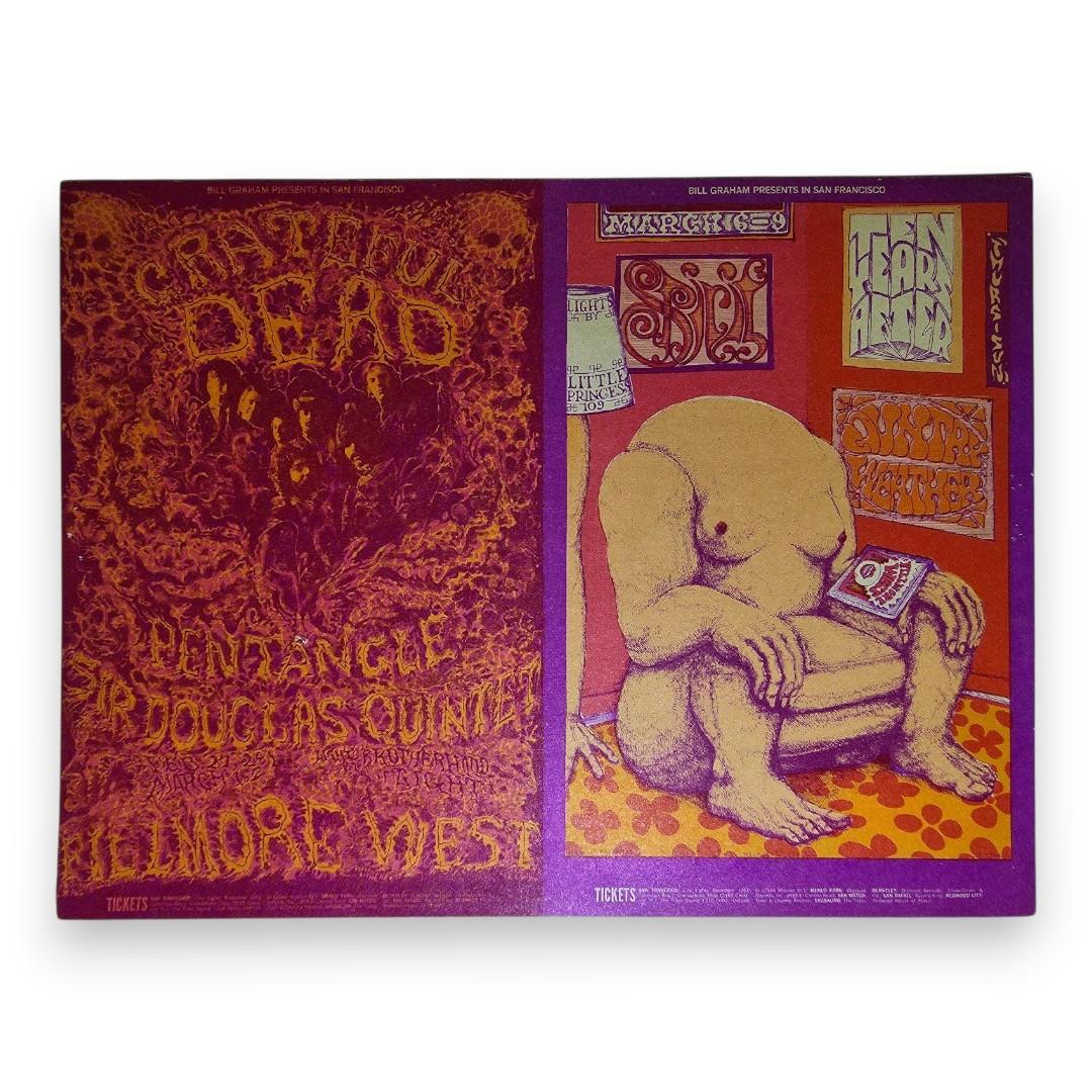 Grateful Dead, Spirit, Ten Years After, The Sir Douglas Quintet – The Fillmore, San Francisco (Feb 27–28, Mar 6–9, 1969) by Lee Conklin & Herb Greene (Postcard)