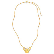 Grateful Dead Steal Your Face Butterfly Necklace | Gold