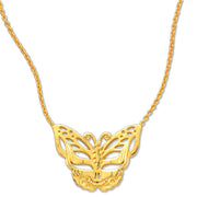 Grateful Dead Steal Your Face Butterfly Necklace | Gold