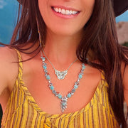 Grateful Dead Steal Your Face Butterfly Necklace | Silver