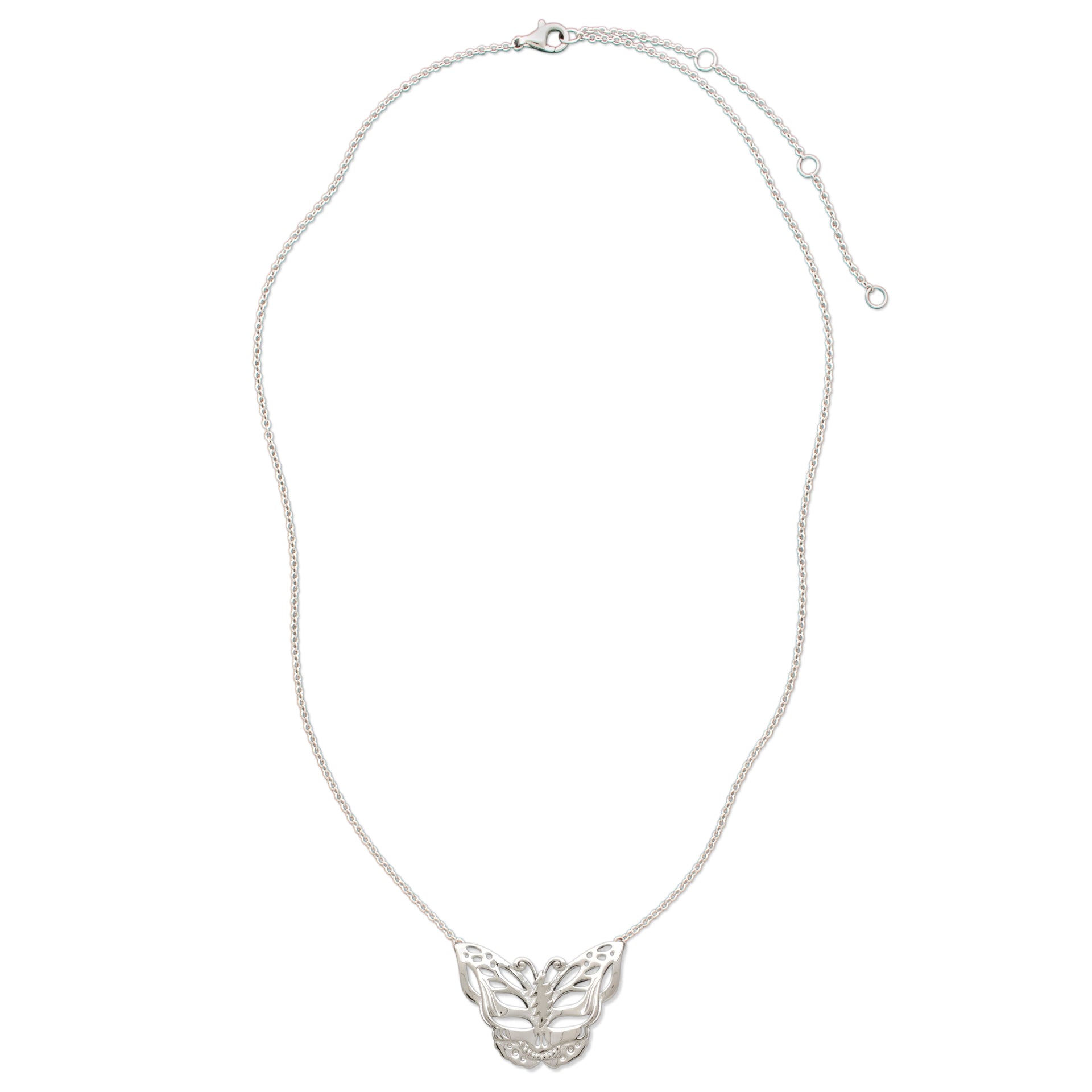 Grateful Dead Steal Your Face Butterfly Necklace | Silver