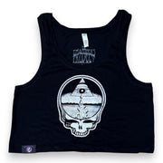 Grateful Dead Stealie Crop Tank Top by Rick Griffin - Front