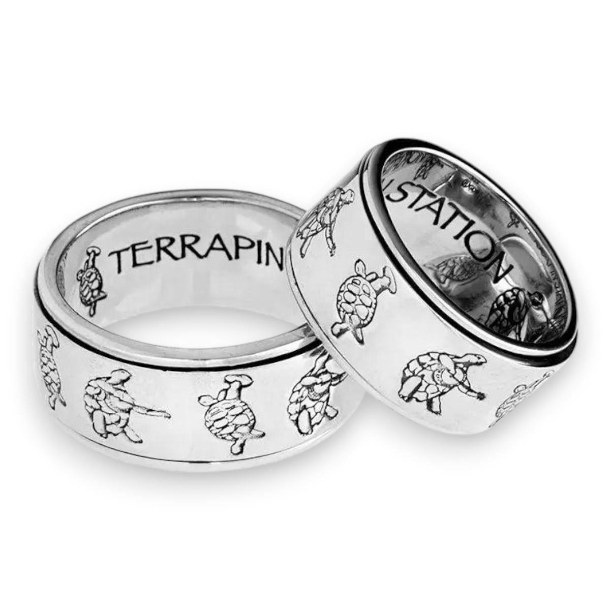Grateful Dead Terrapin Station Sterling Silver Spinner Ring - Back