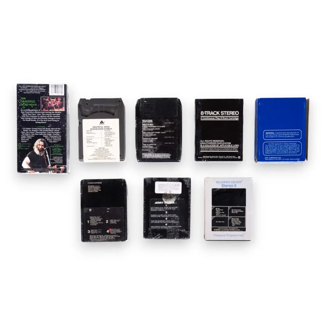 Grateful Dead VHS / 8-Track Tape Collection (Set of 8)