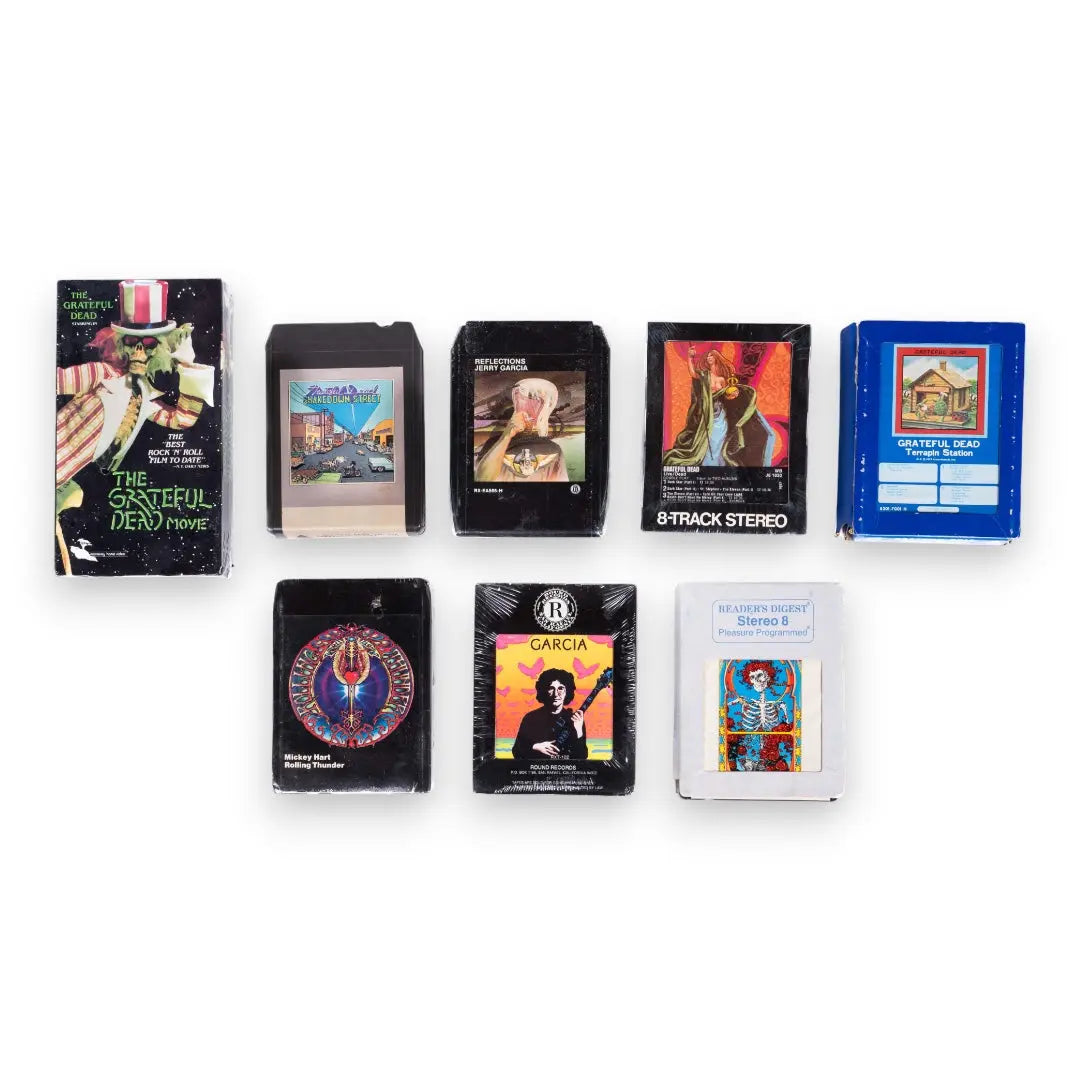 Grateful Dead VHS / 8-Track Tape Collection (Set of 8)