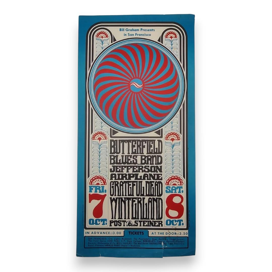 Grateful Dead – Winterland, San Francisco (Oct 7–8, 1966) by Wes Wilson (2nd Edition, Poor Condition)