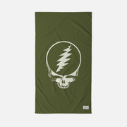 Grateful Shred Premium Woven Towel - Avocado | Grateful Dead x Slowtide - Front