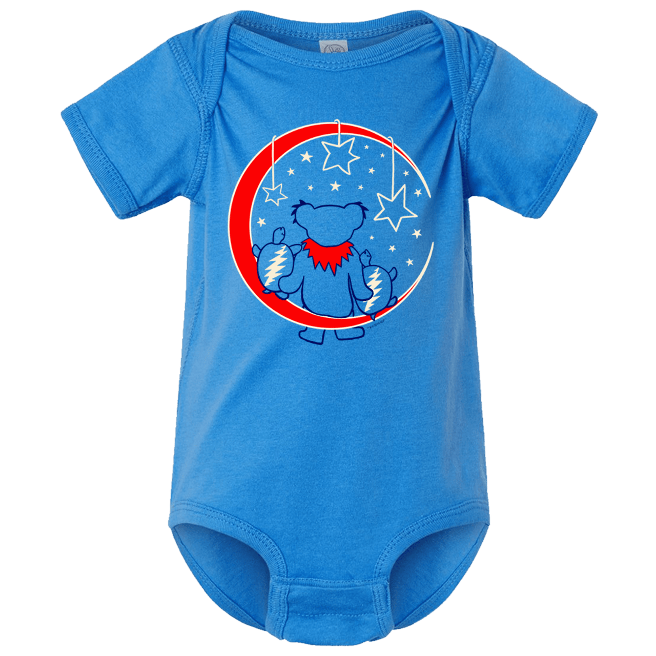 Grateful Dead Grateful Moon Baby Short Sleeve Baby Onesie