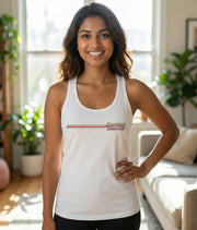 Grateful Mahalo White Racerback Tank FANS Shirt {{Shop name}}