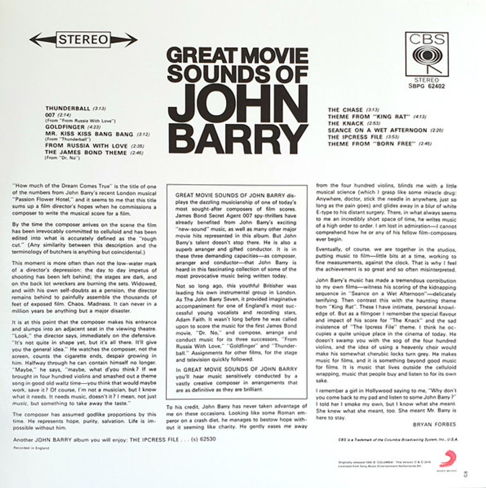 Great Movie Sounds of John Barry (LP Vinyl)