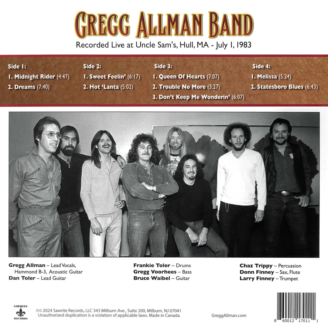 Gregg Allman – Uncle Sam's (2-LP Vinyl) - Detail
