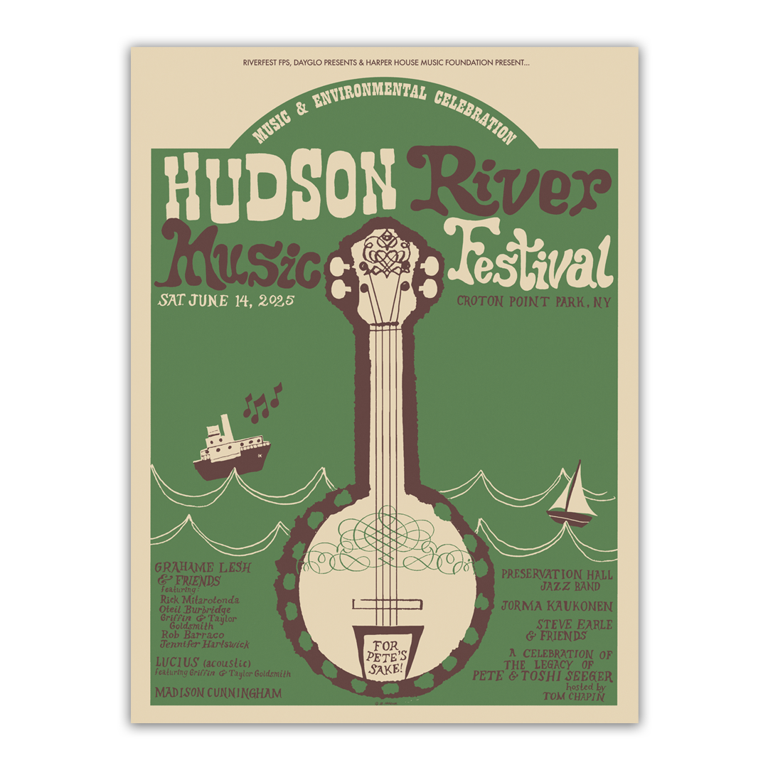 Hudson River Music Festival Poster by Madalyn Stefanak