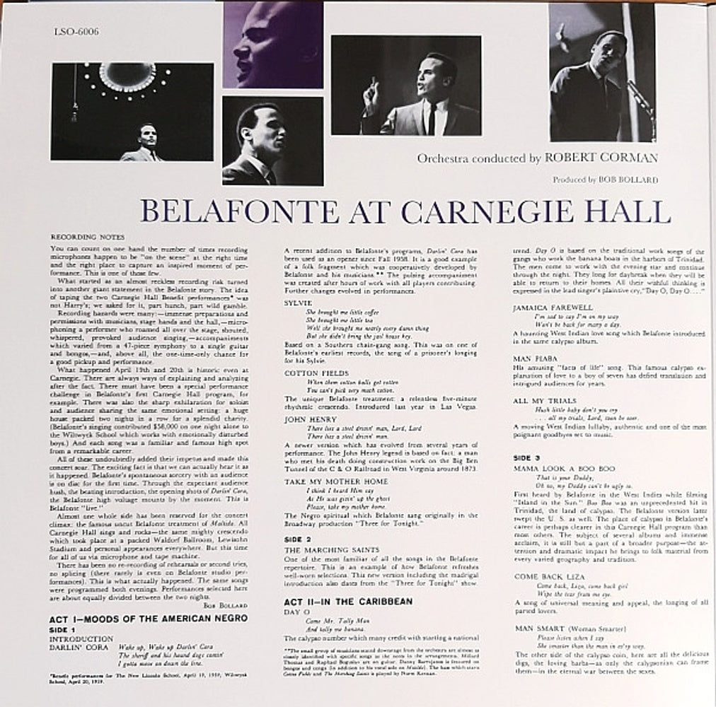 Harry Belafonte – Belafonte At Carnegie Hall (2-LP Vinyl)