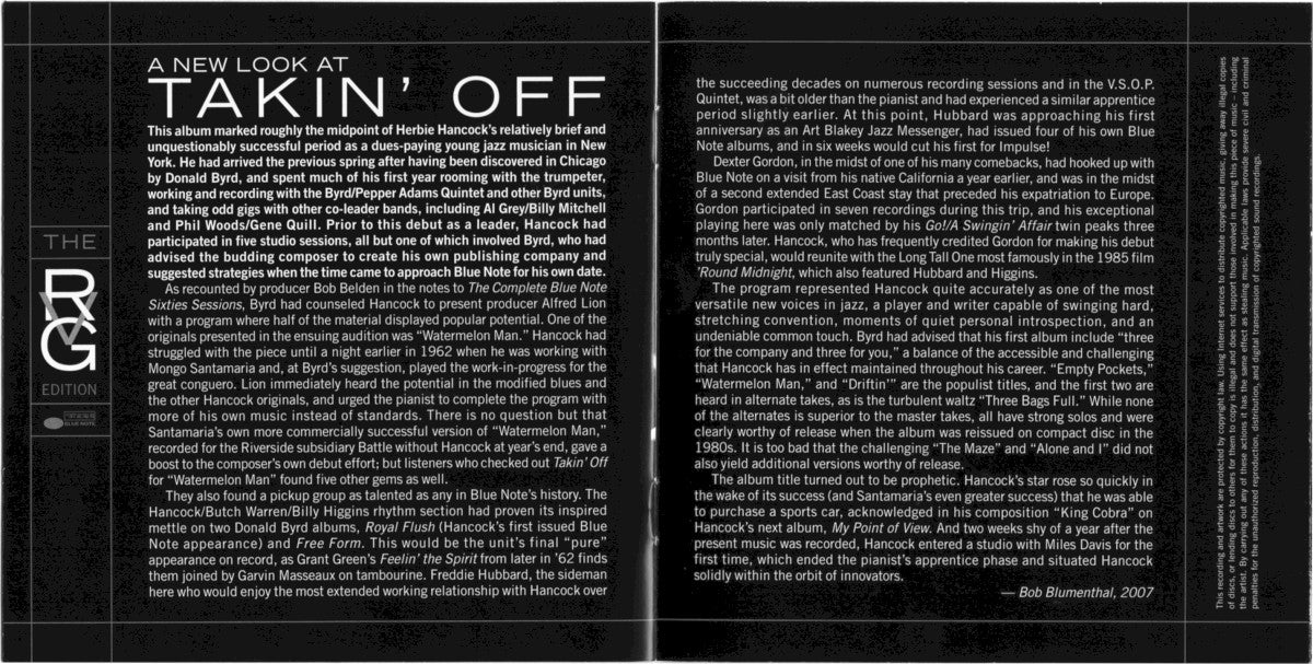 Herbie Hancock – Takin' Off (LP Vinyl)