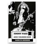 Jimmy Page Adult Coloring Book: Legendary Guitarist and Epic Rock'n'roll Persona, Led Zeppelin MasterMind and Talent Inspired Adult Coloring Book (Paperback) Books by splitShops