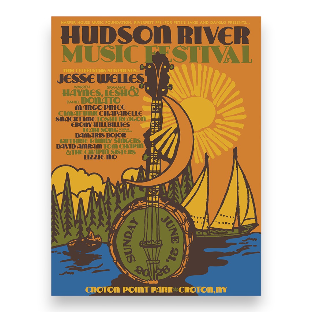 Hudson River Music Festival 2026 Poster by Darryl Norsen