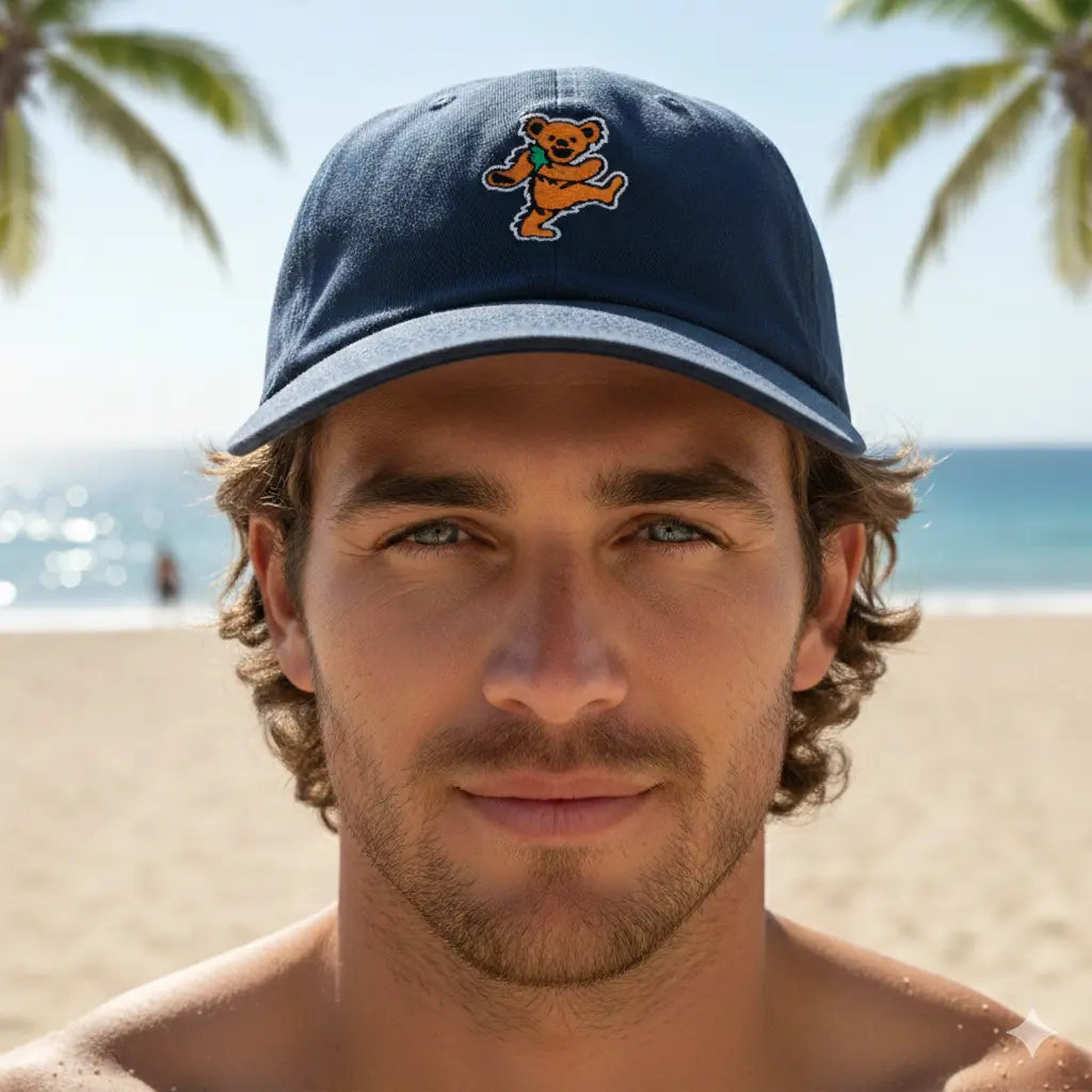 Phil Lesh & Friends Orange Dancing Bear Dad Hat | relix.shop