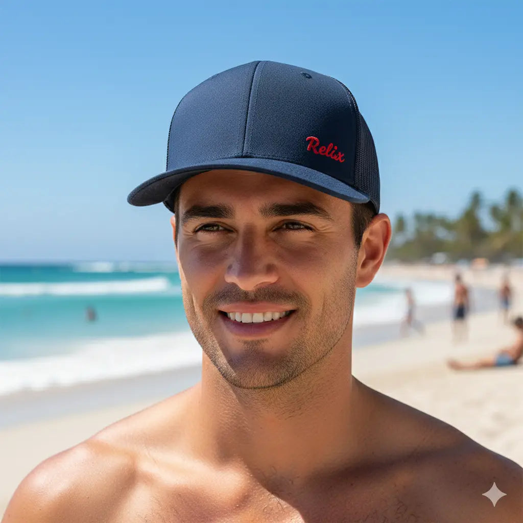 Relix Embroidered Script Trucker Hat relix.shop Hat {{Shop name}}