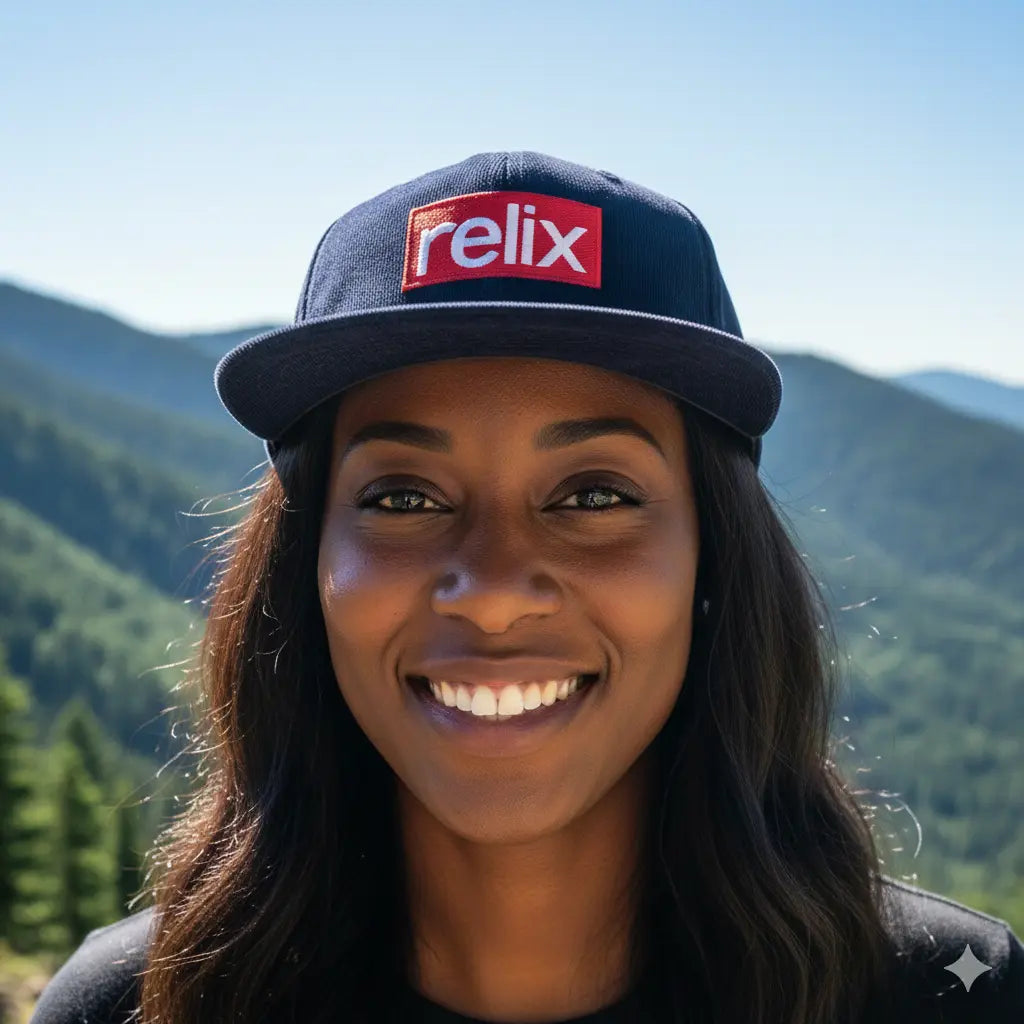 Relix Blue Embroidered Box Logo Corduroy Hat relix.shop Hat {{Shop name}}