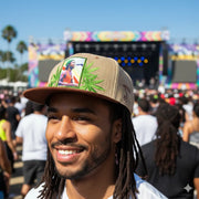 Peter Tosh Tan Leaf Snapback Hat Grassroots California