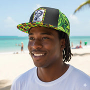 Peter Tosh Leaf Print Snapback Hat Grassroots California