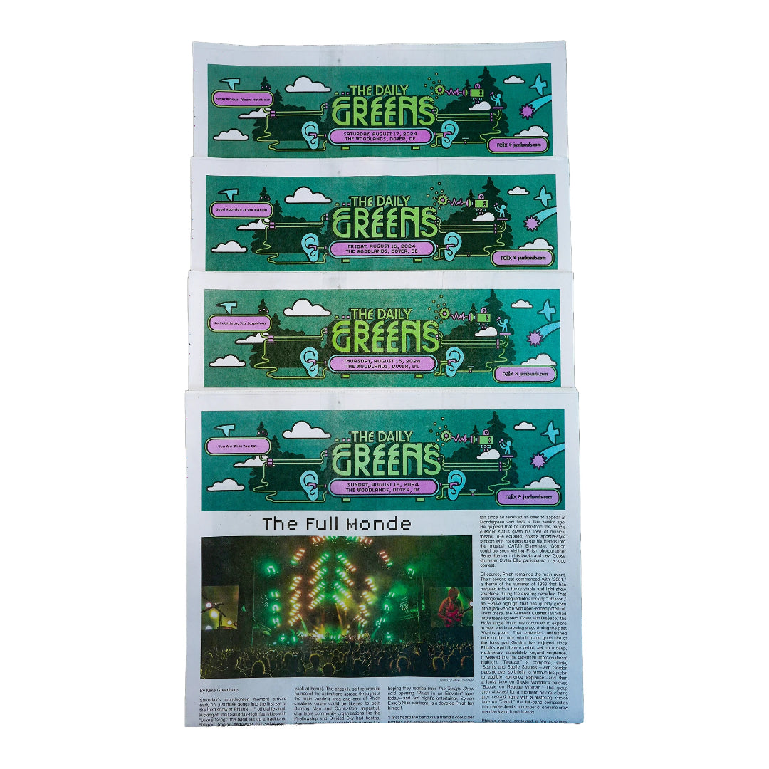 Phish Mondegreen The Daily Greens Newspaper Bundle