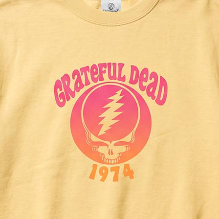 Grateful Dead 1974 Gradient Stealie Sweatshirt - Pigment Yellow