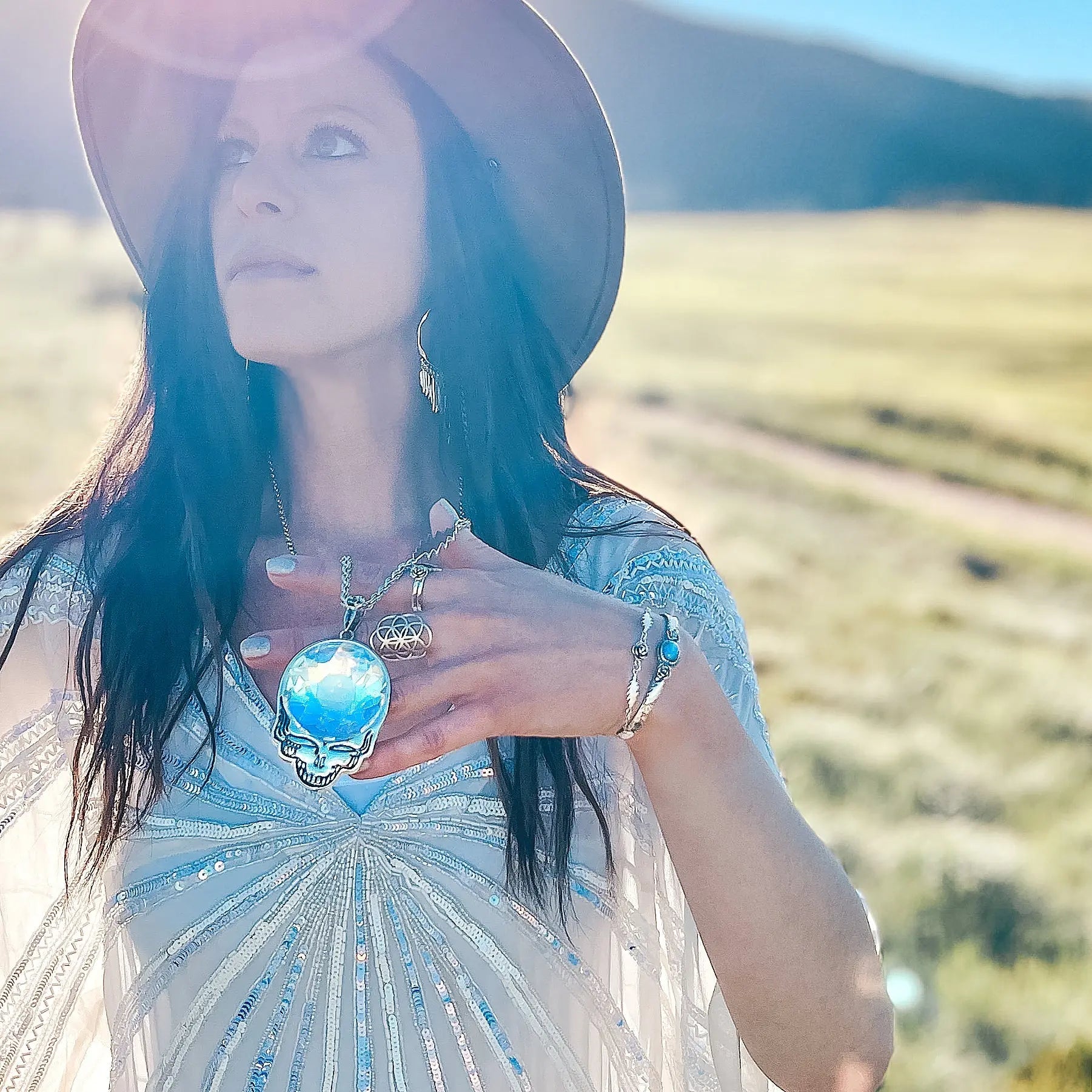 Grateful Dead Steal Your Prism Necklace | Silver Hiouchi Jewels / Rose & Bolt Grateful Dead Jewelry Necklace {{Shop name}}