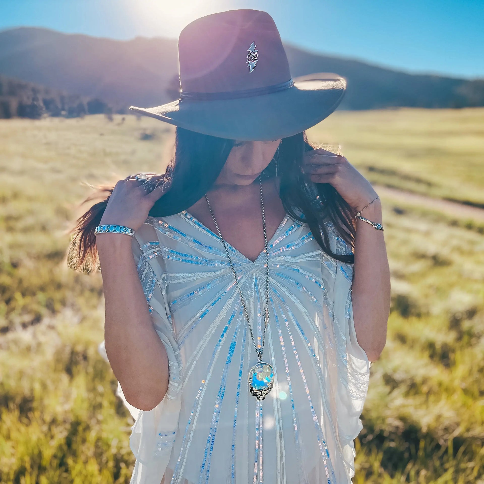 Grateful Dead Steal Your Prism Necklace | Silver Hiouchi Jewels / Rose & Bolt Grateful Dead Jewelry Necklace {{Shop name}}