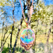 Grateful Dead Steal Your Prism Necklace | Rose Gold Hiouchi Jewels / Rose & Bolt Grateful Dead Jewelry Necklace {{Shop name}}