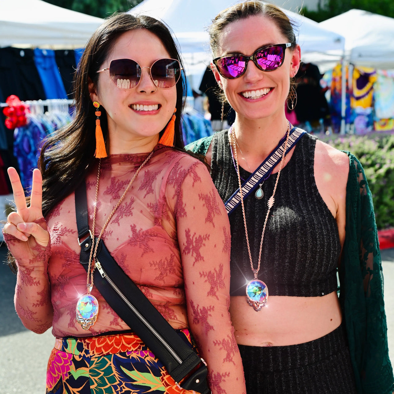 Grateful Dead Steal Your Prism Necklace | Gold Hiouchi Jewels / Rose & Bolt Grateful Dead Jewelry Necklace {{Shop name}}