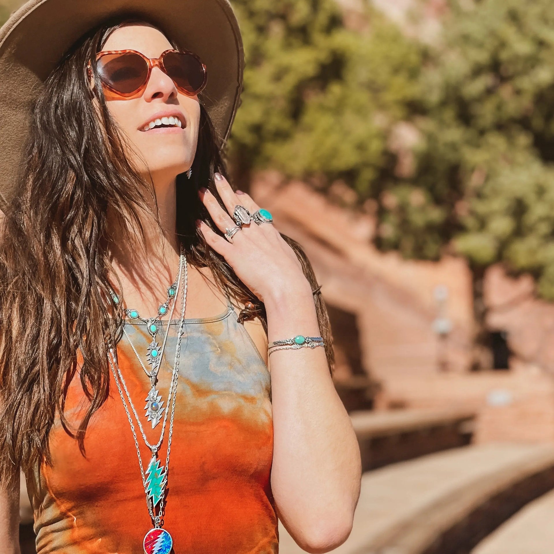 Grateful Dead Lazy Lightning Pendant | Labradorite Hiouchi Jewels / Rose & Bolt Grateful Dead Jewelry Necklace {{Shop name}}