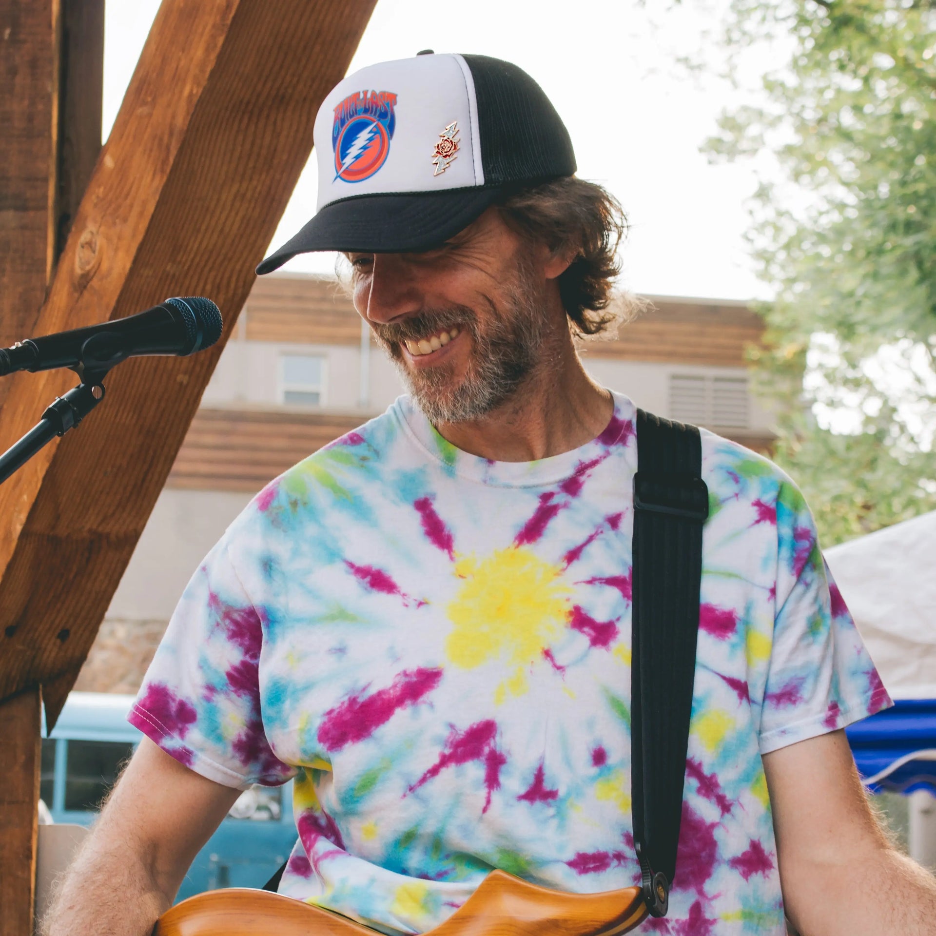 Grateful Dead Rose & Bolt Logo Pin | Rose Gold / Sparkle Hiouchi Jewels / Rose & Bolt Grateful Dead Jewelry Pin {{Shop name}}