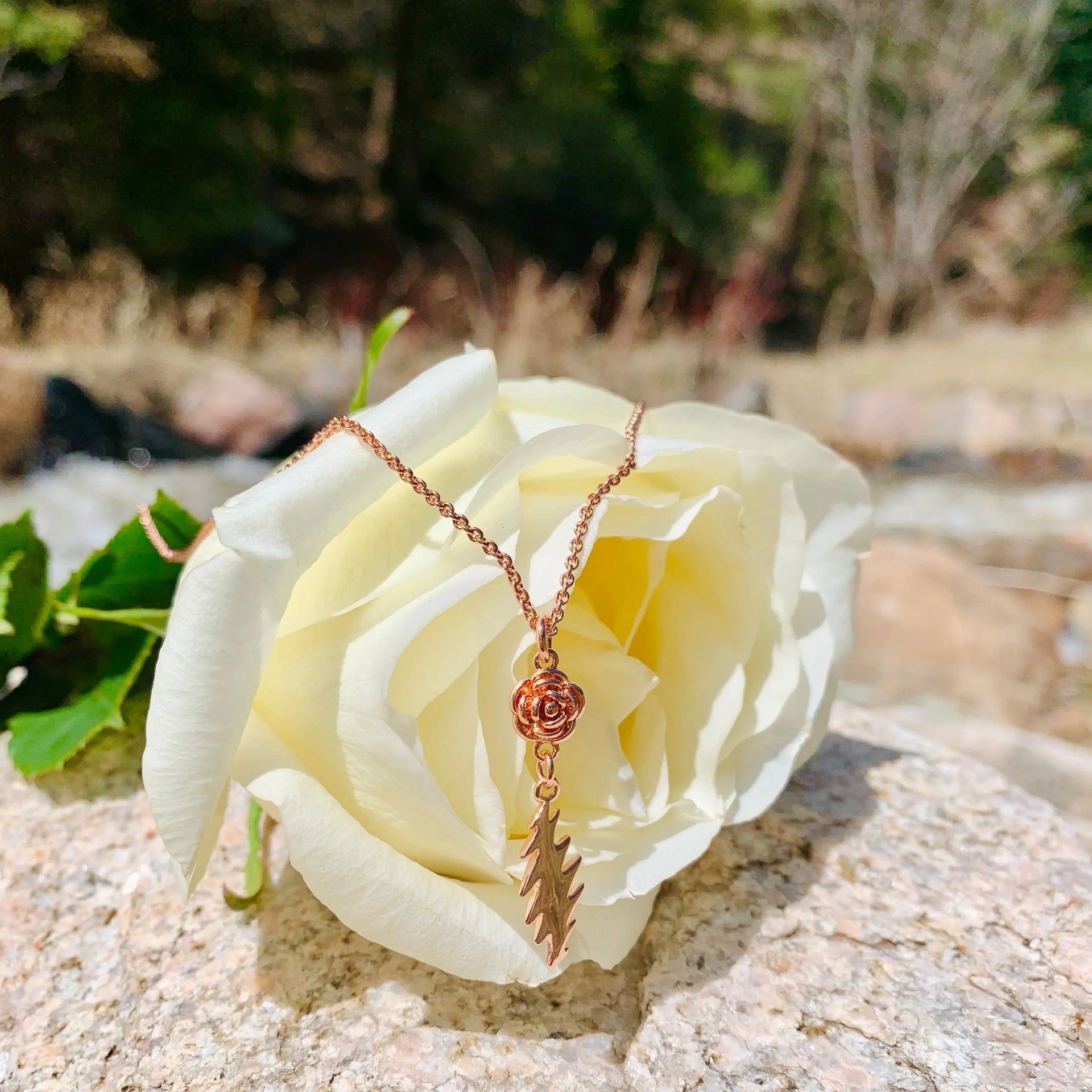 Grateful Dead Lady Lullaby Necklace | Rose Gold Hiouchi Jewels / Rose & Bolt Grateful Dead Jewelry Necklace {{Shop name}}