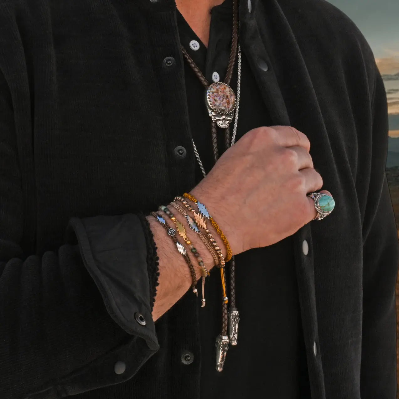 Grateful Dead Summer Tour Bracelet Stack | Jack Straw Hiouchi Jewels / Rose & Bolt Grateful Dead Jewelry Bracelet {{Shop name}}