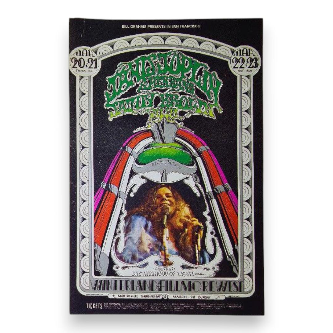 Janis Joplin, Savoy Brown, Aum – Winterland, San Francisco (Mar 20–23, 1969) by Randy Tuten & D. Bread (Postcard)