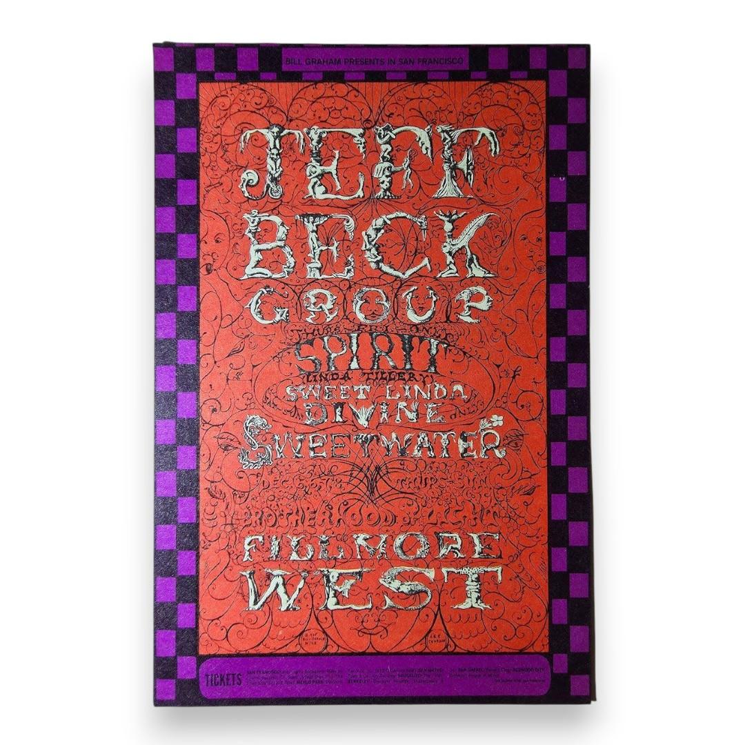 Jeff Beck Group, Spirit, Sweetwater – The Fillmore, San Francisco (Dec 5–8, 1968) by Lee Conklin (Handbill)