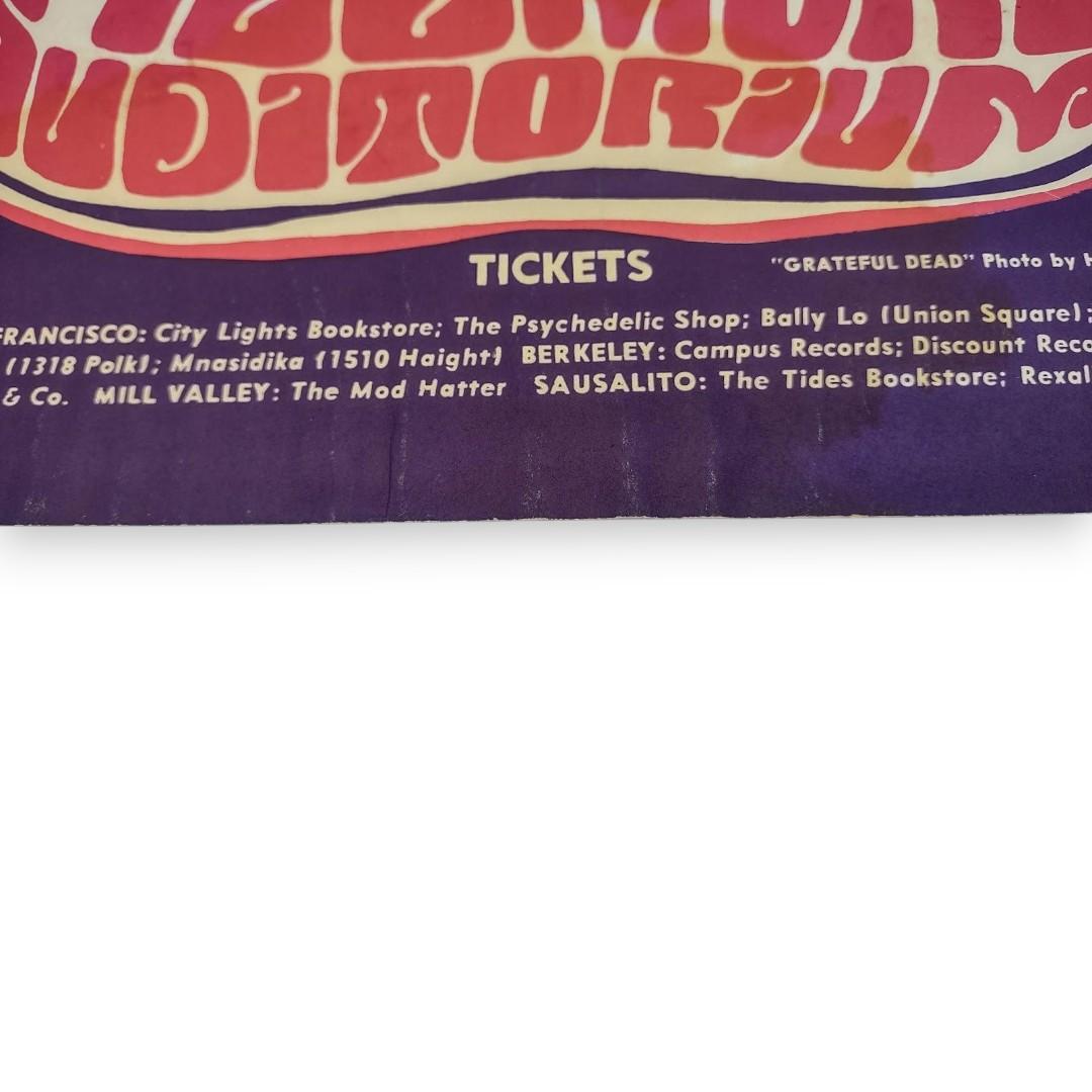 Jefferson Airplane, Grateful Dead – The Fillmore, San Francisco (Aug 12–13, 1966) by Wes Wilson (2nd Edition, Poor Condition)